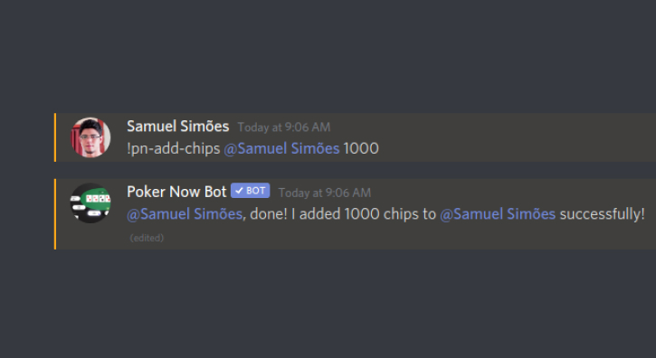 Poker Now Poker Club Discord Bot